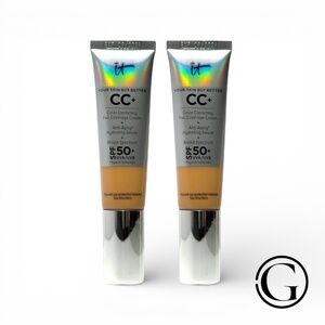2 PACK IT Cosmetics Your Skin But Better CC Full Coverage Cream SPF50 Medium Tan